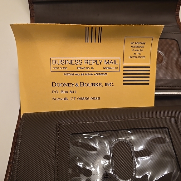 Dooney & Bourke Brown Crocodile Embossed Wallet - Picture 9 of 16